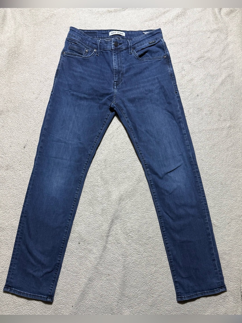 Mavi Jeans Mens 28 Zach Straight Leg Blue Denim Mid Rise Stretch Meas 28x29.5